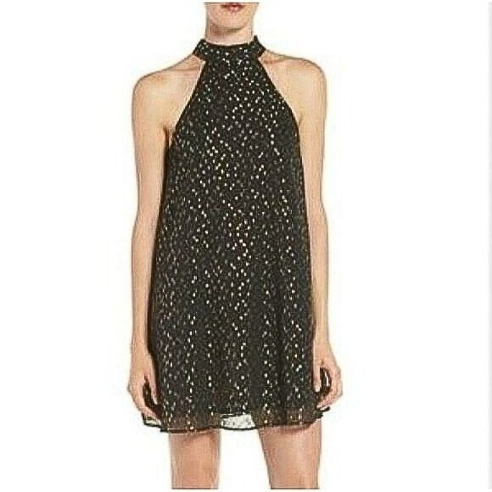 Chelsea 28 Black Mini Shift Party Dress Medium